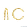 Sapphire Row Gold Negative-Space Ear Cuff - 14K Yellow Gold