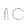 Sapphire Row Gold Negative-Space Ear Cuff - 14K White Gold