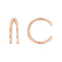 Sapphire Row Gold Negative-Space Ear Cuff - 14K Rose Gold