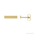 Sapphire Row Engravable Bar Earrings - 14K Yellow Gold