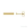 Sapphire Row Engravable Bar Earrings - 14K Yellow Gold