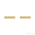 Sapphire Row Engravable Bar Earrings - 14K Yellow Gold (view 2)
