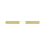 Sapphire Row Engravable Bar Earrings - 14K Yellow Gold (view 2)