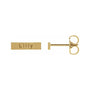 Sapphire Row Engravable Bar Earrings - 14K Yellow Gold (view 3)