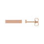 Sapphire Row Engravable Bar Earrings - 14K Rose Gold