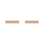 Sapphire Row Engravable Bar Earrings - 14K Rose Gold (view 2)