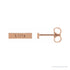 Sapphire Row Engravable Bar Earrings - 14K Rose Gold (view 3)
