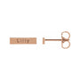 Sapphire Row Engravable Bar Earrings - 14K Rose Gold (view 3)