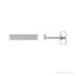 Sapphire Row Engravable Bar Earrings - 14K White Gold