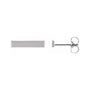 Sapphire Row Engravable Bar Earrings - 14K White Gold