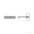 Sapphire Row Engravable Bar Earrings - 14K White Gold (view 3)