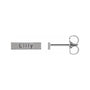 Sapphire Row Engravable Bar Earrings - 14K White Gold (view 3)