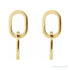 Sapphire Row Gold Interlocking Oval Earrings - 14K Yellow Gold (view 2)