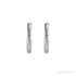 Sapphire Row Gold Twisted Rope Hoop Earrings - 14K White Gold, 12 mm (view 2)