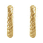 Sapphire Row Gold Twisted Rope Hoop Earrings - 14K Yellow Gold, 9 mm (view 2)