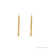 Sapphire Row Gold Twisted Rope Hoop Earrings - 14K Yellow Gold, 21 mm (view 2)