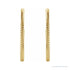 Sapphire Row Gold Twisted Rope Hoop Earrings - 14K Yellow Gold, 25 mm (view 2)