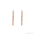 Sapphire Row Gold Twisted Rope Hoop Earrings - 14K Rose Gold, 21 mm (view 2)
