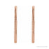 Sapphire Row Gold Twisted Rope Hoop Earrings - 14K Rose Gold, 25 mm (view 2)