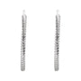 Sapphire Row Gold Twisted Rope Hoop Earrings - Platinum, 21 mm (view 2)