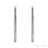 Sapphire Row Gold Twisted Rope Hoop Earrings - Platinum, 25 mm (view 2)
