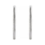 Sapphire Row Gold Twisted Rope Hoop Earrings - Platinum, 25 mm (view 2)