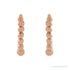 Sapphire Row Gold Beaded Hoop Earrings - 14K Rose Gold, 11 mm (view 2)