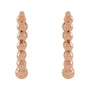 Sapphire Row Gold Beaded Hoop Earrings - 14K Rose Gold, 11 mm (view 2)