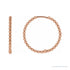 Sapphire Row Gold Beaded Hoop Earrings - 14K Rose Gold, 20 mm