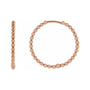 Sapphire Row Gold Beaded Hoop Earrings - 14K Rose Gold, 20 mm