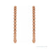 Sapphire Row Gold Beaded Hoop Earrings - 14K Rose Gold, 20 mm (view 2)
