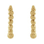Sapphire Row Gold Beaded Hoop Earrings - 14K Yellow Gold, 11 mm (view 2)