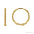 Sapphire Row Gold Beaded Hoop Earrings - 14K Yellow Gold, 15 mm