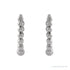 Sapphire Row Gold Beaded Hoop Earrings - 14K White Gold, 11 mm (view 2)