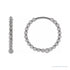 Sapphire Row Gold Beaded Hoop Earrings - 14K White Gold, 15 mm