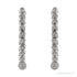 Sapphire Row Gold Beaded Hoop Earrings - 14K White Gold, 15 mm (view 2)