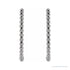 Sapphire Row Gold Beaded Hoop Earrings - 14K White Gold, 20 mm (view 2)