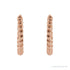 Sapphire Row Gold Twisted Rope Midi Hoop Earrings - 14K Rose Gold (view 2)