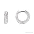 Sapphire Row Gold Twisted Rope Huggie Earrings - Platinum, 10.5 mm