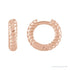Sapphire Row Gold Twisted Rope Huggie Earrings - 14K Rose Gold