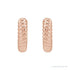 Sapphire Row Gold Twisted Rope Huggie Earrings - 14K Rose Gold (view 2)
