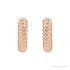 Sapphire Row Gold Twisted Rope Huggie Earrings - 14K Rose Gold, 10.5 mm (view 2)