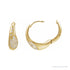 Sapphire Row Lab-Grown Diamond Molten Pavé Dome Huggie Earrings - 14K Yellow Gold (view 2)