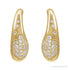 Sapphire Row Lab-Grown Diamond Molten Pavé Dome Huggie Earrings - 14K Yellow Gold (view 3)