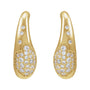 Sapphire Row Lab-Grown Diamond Molten Pavé Dome Huggie Earrings - 14K Yellow Gold (view 3)