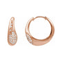 Sapphire Row Lab-Grown Diamond Molten Pavé Dome Huggie Earrings - 14K Rose Gold