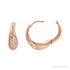 Sapphire Row Lab-Grown Diamond Molten Pavé Dome Huggie Earrings - 14K Rose Gold (view 2)