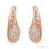 Sapphire Row Lab-Grown Diamond Molten Pavé Dome Huggie Earrings - 14K Rose Gold (view 3)