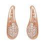 Sapphire Row Lab-Grown Diamond Molten Pavé Dome Huggie Earrings - 14K Rose Gold (view 3)