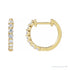 Sapphire Row Lab-Grown Diamond Round Huggie Earrings - 14K Yellow Gold, 1/2 CTW